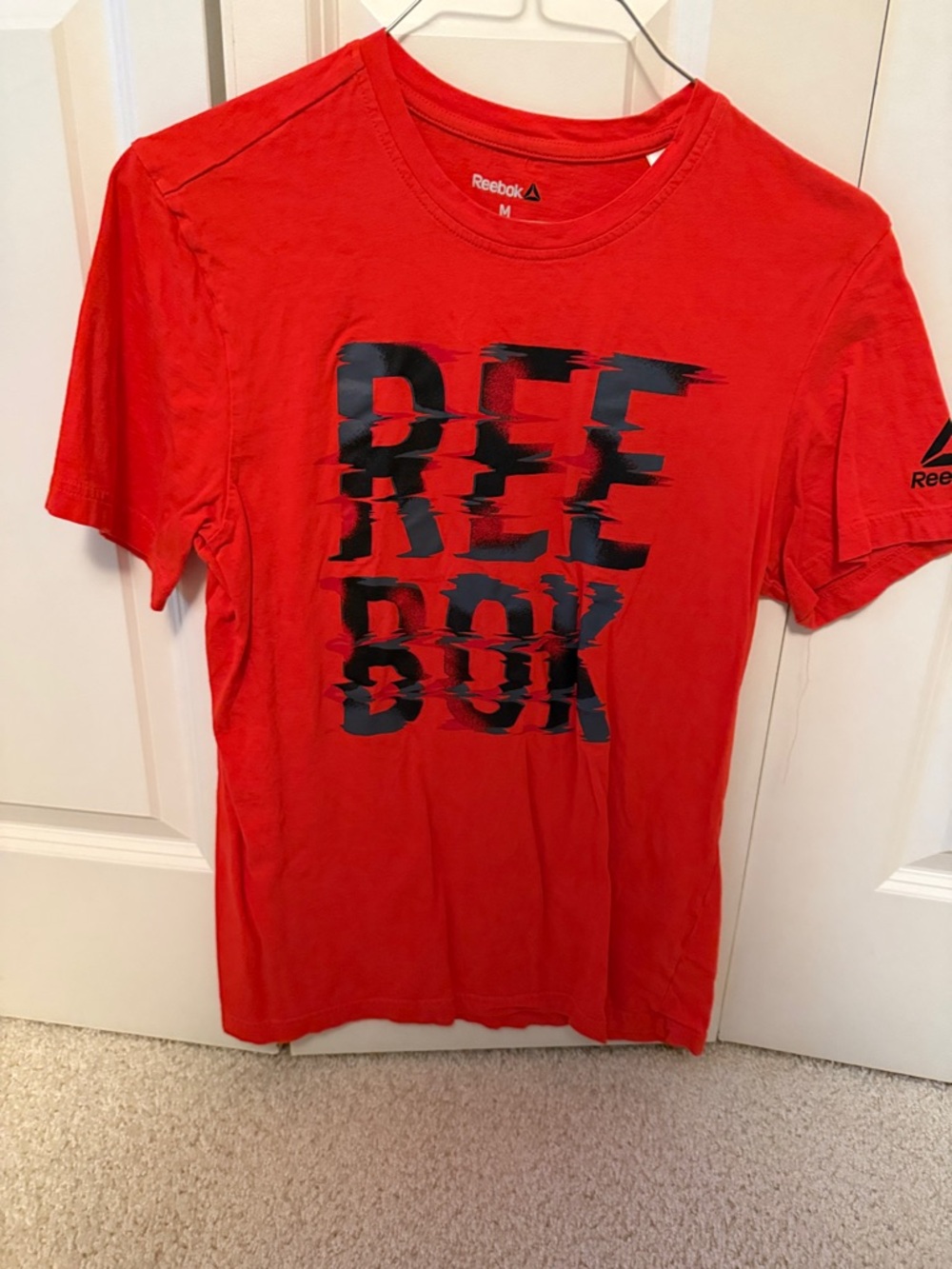 Reebok Orange Red Short Sleeve Graphic Tee